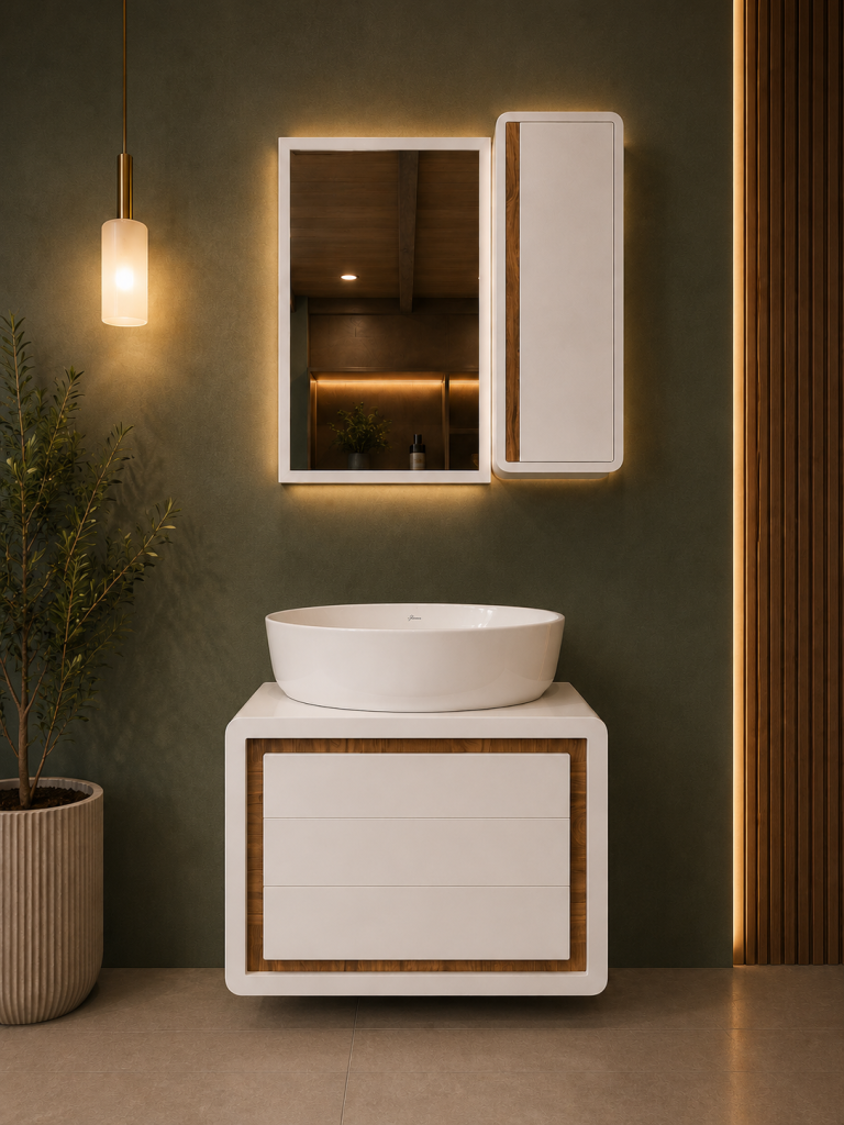 کابین روشویی PVC مدل هلیا برند KRD CABIN